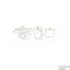 Wandcloset Aquaflow Zonder Spoelrand Met Soft-close Take-off Design Zitting 7 Wandcloset Aquaflow Zonder Spoelrand Met Soft-close Take-off Design Zitting -Geberiter Meubels Geschaft 055149 tech