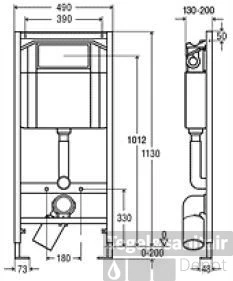 B&w-luxury Flood Inbouwreservoir Frontbediening 113x49cm.3/9 Ltr. 5 B&w-luxury Flood Inbouwreservoir Frontbediening 113x49cm.3/9 Ltr. - Afbeelding 3