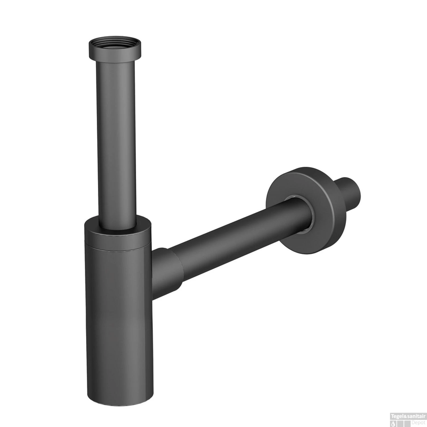 Sifon Plieger Napoli 5/4M Muurbuis Mat Zwart 3 Sifon Plieger Napoli 5/4M Muurbuis Mat Zwart