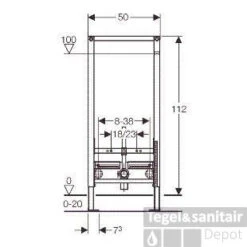 Geberit Duofix Bidet Element 112 Cm. Hoog -Geberiter Meubels Geschaft 20591