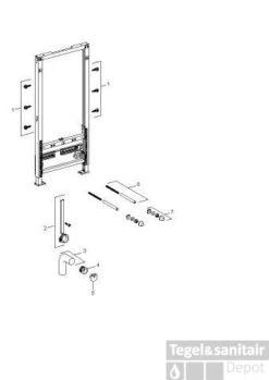 Geberit Duofix Bidet Element 112 Cm. Hoog -Geberiter Meubels Geschaft 20592