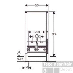 Geberit Duofix Bidet Element 98 Cm. -Geberiter Meubels Geschaft 20643