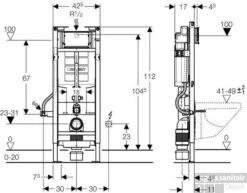 Geberit Duofix Sigma Inbouwreservoir Up320 Max 8 Cm Verstelbaar -Geberiter Meubels Geschaft 20766