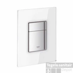 Grohe Skate Cosmopolitan Bedieningsplaat Tweeknops Frontbediening Glas Moonwhite