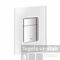 Grohe Skate Cosmopolitan Bedieningsplaat Tweeknops Frontbed.glas Frosted Mat Wit