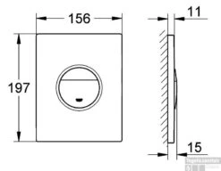 Grohe Luna Bedieningsplaat Nova Cosm. Chroom -Geberiter Meubels Geschaft 23914