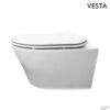 Hangtoilet Wiesbaden Vesta Diepspoel Wit ( Incl. Flatline Zitting -Geberiter Meubels Geschaft 32.2501