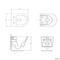 Wandcloset Wiesbaden Vesta Junior Diepspoel Randloos Wit (inclusief Zitting) -Geberiter Meubels Geschaft 32.3451 4 1