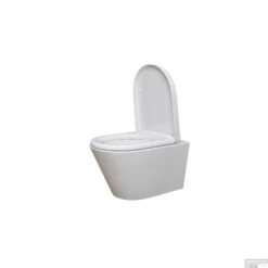 Wandcloset Wiesbaden Stereo Rimless Met Vesta Toiletzitting Mat Wit -Geberiter Meubels Geschaft 32.3579 sfeer 2