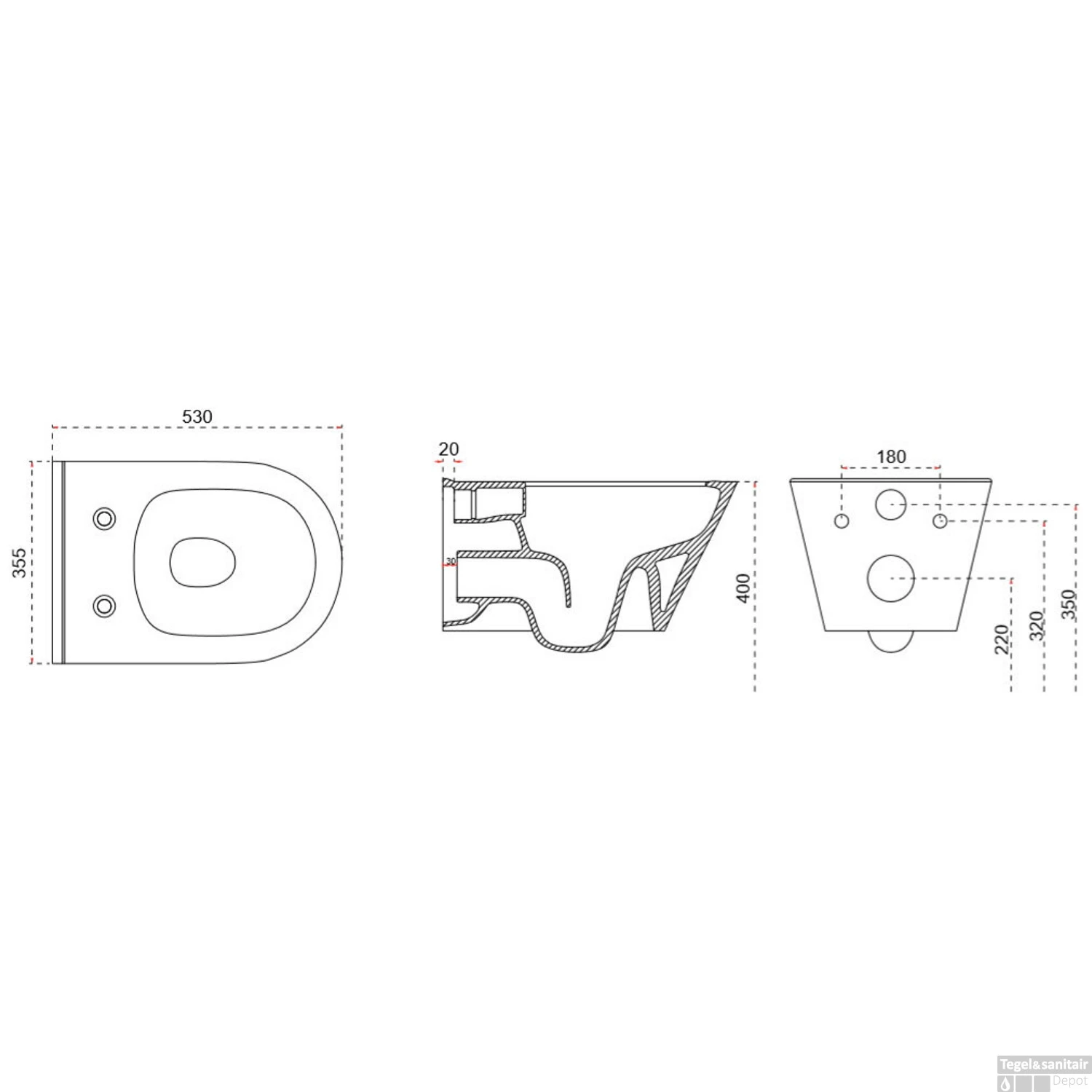 Rimless Wandcloset Wiesbaden Luxe 53 Cm Met Ingebouwde Bidetkraan Koud Mat Zwart 4 Rimless Wandcloset Wiesbaden Luxe 53 Cm Met Ingebouwde Bidetkraan Koud Mat Zwart - Afbeelding 2