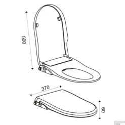 Douche WC Zitting Wiesbaden Flush Stroomloos Met Sproeier Wit -Geberiter Meubels Geschaft 32.3770 3 1