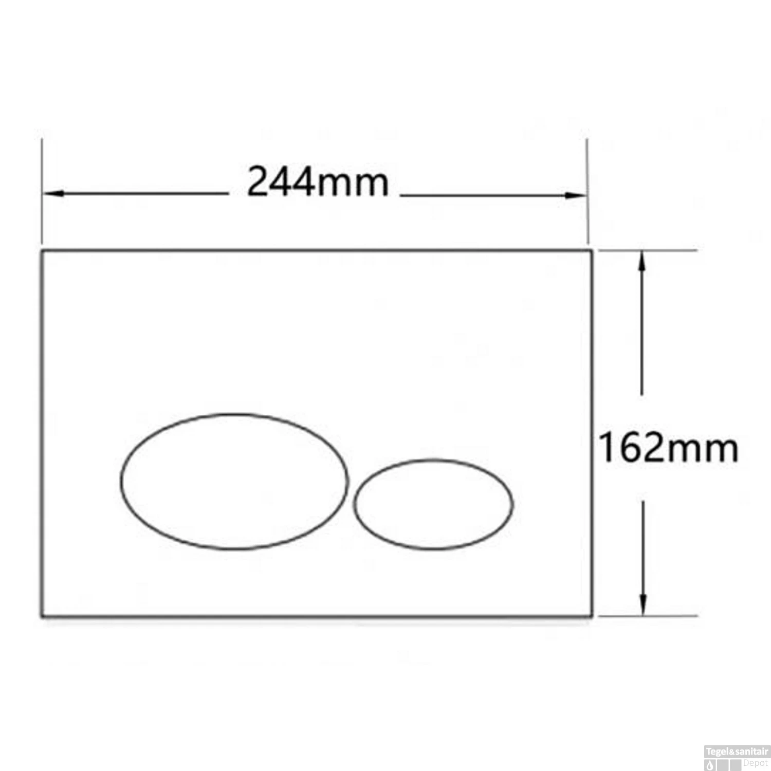 Drukplaat Wiesbaden X32 Metal Voor Inbouwreservoir Glans Wit 4 Drukplaat Wiesbaden X32 Metal Voor Inbouwreservoir Glans Wit - Afbeelding 2