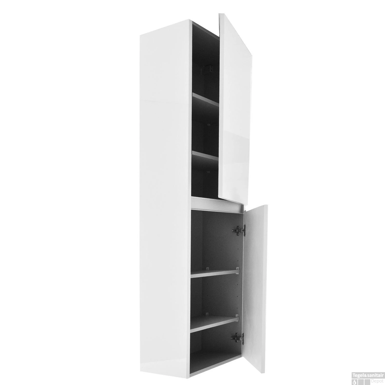 Hoge Kast 160 Cm Wiesbaden Vision 160x35x35 Wit (2 Deuren) 4 Hoge Kast 160 Cm Wiesbaden Vision 160x35x35 Wit (2 Deuren) - Afbeelding 2