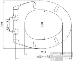 Toiletzitting Best Design Demper One-Touch 2.0 Met Softclose Glans Wit -Geberiter Meubels Geschaft 3800630 dimension
