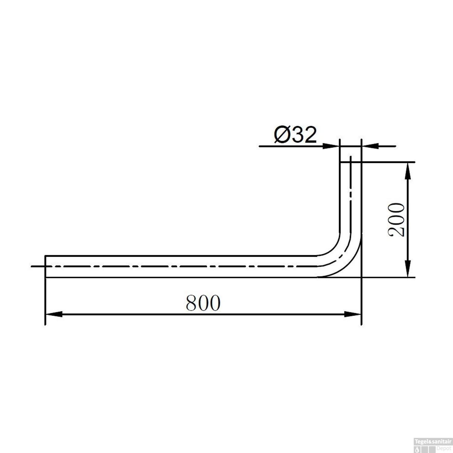 Vloerbuis Best Design Ore 80x20x3.2 Cm RVS 4 Vloerbuis Best Design Ore 80x20x3.2 Cm RVS - Afbeelding 2