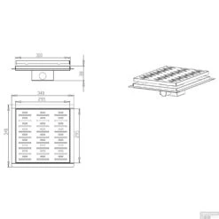 Doucheput Best Design N-Square Met Flens 30x30x7.7cm RVS -Geberiter Meubels Geschaft 3803190 1