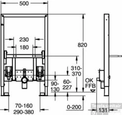 Grohe Rapid Sl Bidetelement Laag 0,8 Meter -Geberiter Meubels Geschaft 38273