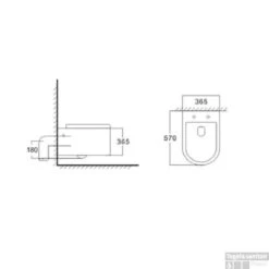 Wandcloset Best Design Rapid One-Pack 57x36,5x35,5 Cm Hoogglans Wit (inclusief Zitting) 5 Wandcloset Best Design Rapid One-Pack 57x36,5x35,5 Cm Hoogglans Wit (inclusief Zitting) -Geberiter Meubels Geschaft 4001370 tech