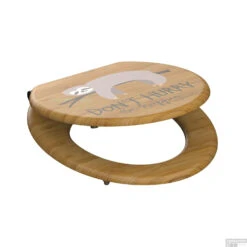 Toiletbril Schutte Lupos Softclose Don't Hurry Bruin -Geberiter Meubels Geschaft 4008431091648 1