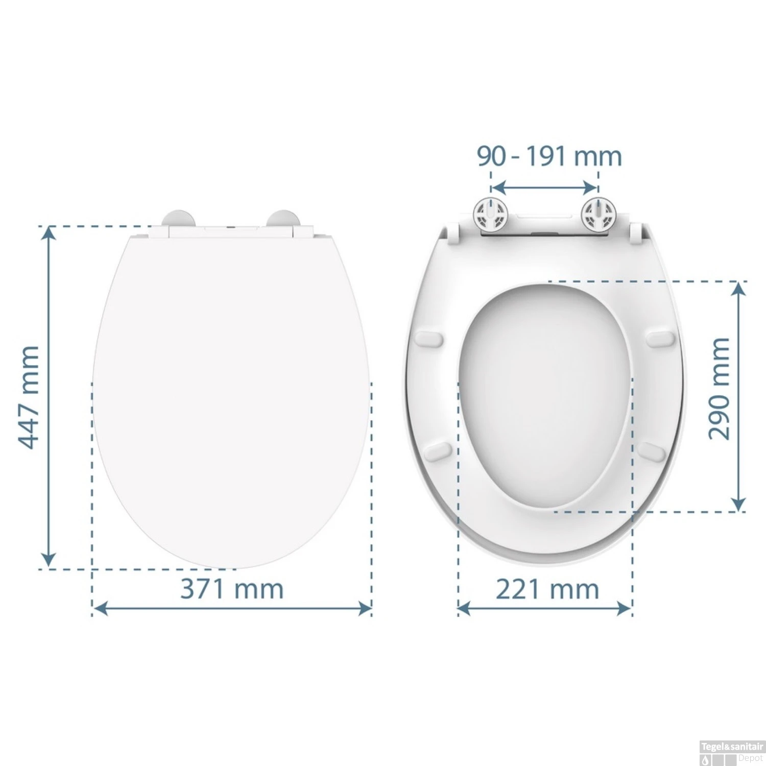 Toiletbril Schutte Lupos Softclose En LED-nachtverlichting Wit 5 Toiletbril Schutte Lupos Softclose En LED-nachtverlichting Wit - Afbeelding 3