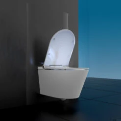 Douche-WC Schutte Cesari Elektronisch Wandmontage Zonder Spoelrand Met Slim WC-Zitting -Geberiter Meubels Geschaft 4008431921006 3