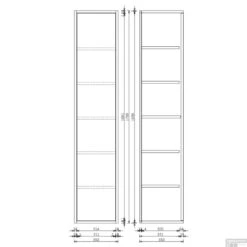 Hoge Kast Boss & Wessing Trendline 170X35X35 Sonama Oak -Geberiter Meubels Geschaft 5825598070 5825598071 5825598061 5825598062 2