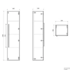Kolomkast Sanimar Barcelona Omkeerbaar Wit 160 X 40 X 35 Cm -Geberiter Meubels Geschaft 600481 tech