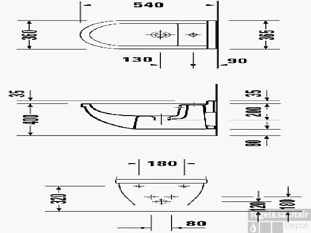 Duravit Starck 3 Wandbidet 36 X 54 Cm. Wit 4 Duravit Starck 3 Wandbidet 36 X 54 Cm. Wit - Afbeelding 2