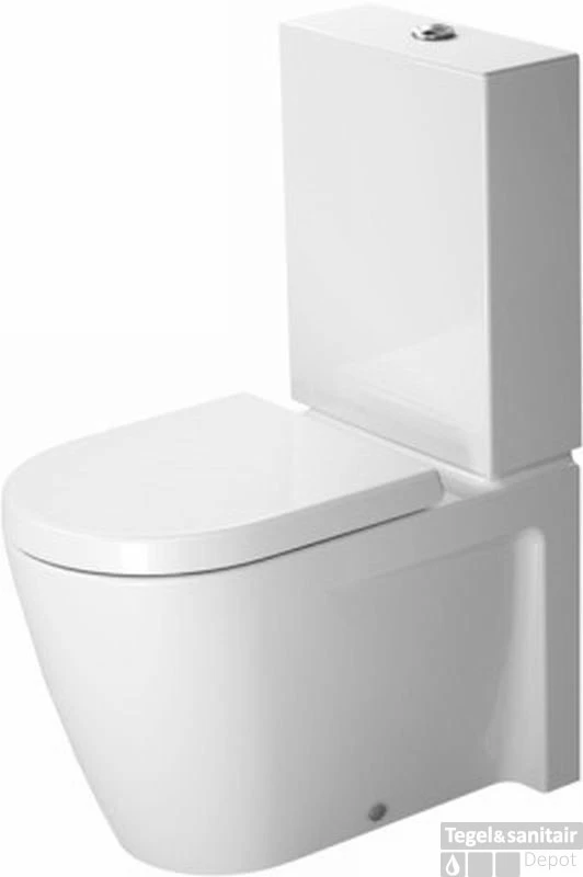 Duravit Starck 2 Duobloccloset 37x63 Cm. Wondergliss Wit 4 Duravit Starck 2 Duobloccloset 37x63 Cm. Wondergliss Wit - Afbeelding 2