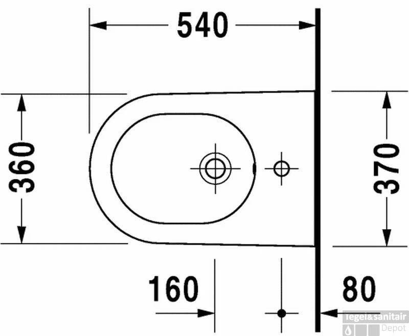 Duravit Starck 2 Wandbidet 37x54 Cm. Wondergliss Wit 4 Duravit Starck 2 Wandbidet 37x54 Cm. Wondergliss Wit - Afbeelding 2