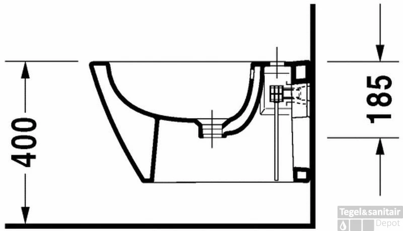 Duravit Starck 2 Wandbidet 37x54 Cm. Wondergliss Wit 5 Duravit Starck 2 Wandbidet 37x54 Cm. Wondergliss Wit - Afbeelding 3