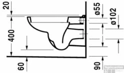 Duravit D-code Wandcloset Voor Sensowash Wit -Geberiter Meubels Geschaft 71623
