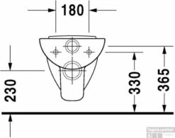 Duravit D-code Wandcloset Voor Sensowash Wit -Geberiter Meubels Geschaft 71625