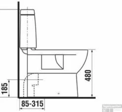 Jika Euroline Duobloccloset Pk +8 Wit -Geberiter Meubels Geschaft 75090