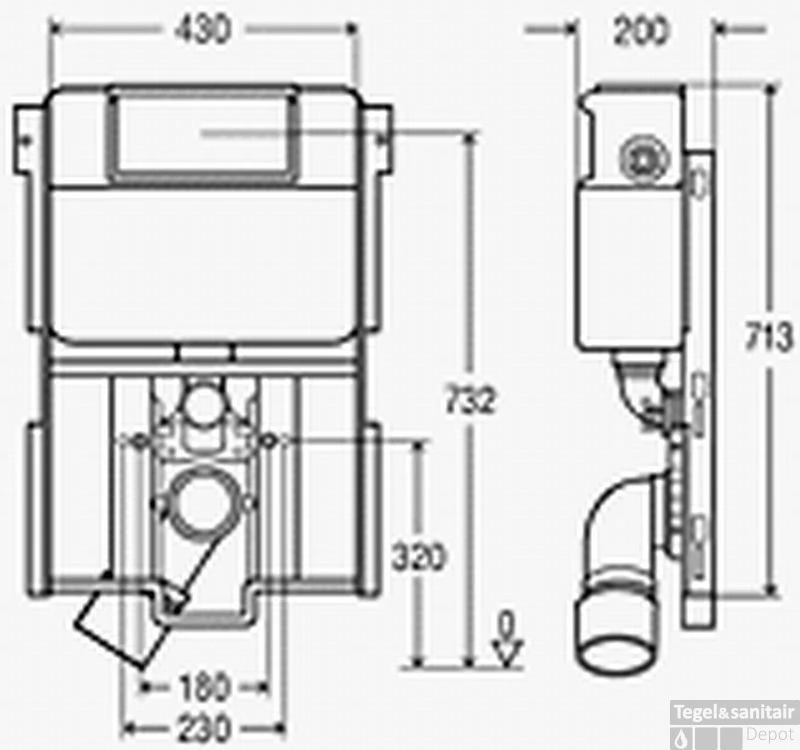 Viega Steptec Wc-module 84x43 Cm. 4 Viega Steptec Wc-module 84x43 Cm. - Afbeelding 2