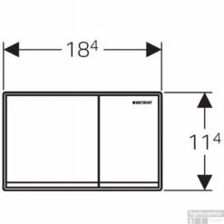 Geberit Omega 60 Bedieningsplaat 2-knops Frontbediening Glas Zwart-aluminium -Geberiter Meubels Geschaft 77496
