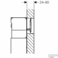 Geberit Omega 60 Bedieningsplaat 2-knops Frontbediening Glas Zwart-aluminium -Geberiter Meubels Geschaft 77497