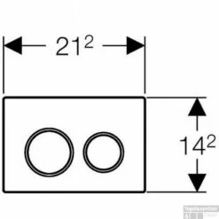 Geberit Omega 20 Bedieningsplaat Front/planchetbediening Zwart-chroom-zwart -Geberiter Meubels Geschaft 77502