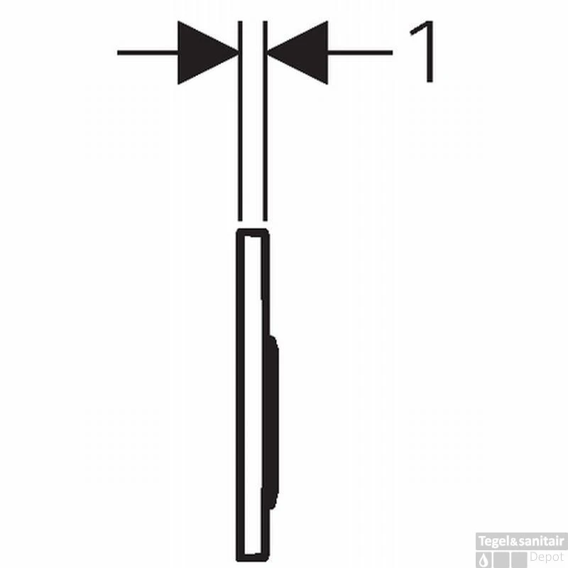 Geberit Omega 20 Bedieningsplaat Front/planchetbediening Wit-chroom-wit 5 Geberit Omega 20 Bedieningsplaat Front/planchetbediening Wit-chroom-wit - Afbeelding 3