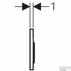 Geberit Omega 20 Bedieningsplaat Front/planchetbediening Zwart-chroom-zwart -Geberiter Meubels Geschaft 77503