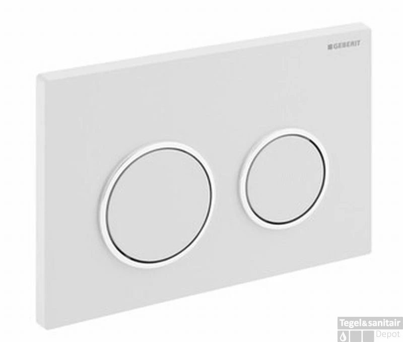 Geberit Omega 20 Bedieningsplaat Front/planchetbediening Wit-chroom-wit 3 Geberit Omega 20 Bedieningsplaat Front/planchetbediening Wit-chroom-wit