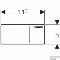 Geberit Omega70 Bedieningsplaat Voor Reservoir 12 Cm. Glas Wit-aluminium -Geberiter Meubels Geschaft 82695