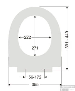 Pagette Kadett Closetzitting Met Softclose /kunststof Bevestiging Wit -Geberiter Meubels Geschaft 82898