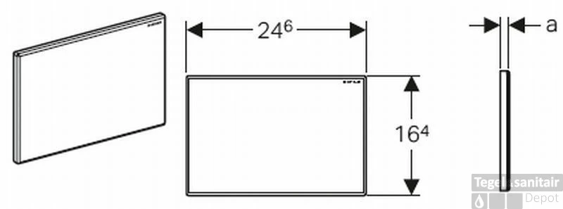 Geberit Blindplaat Voor Sigma 12 En 8 Cm. Mat Chroom 4 Geberit Blindplaat Voor Sigma 12 En 8 Cm. Mat Chroom - Afbeelding 2