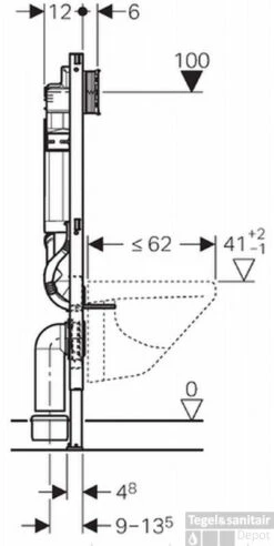 Geberit Duofix Sigma Inbouwreservoir 12cm.h112 M/geurafzuiging Exclusief Wandankers -Geberiter Meubels Geschaft 85857
