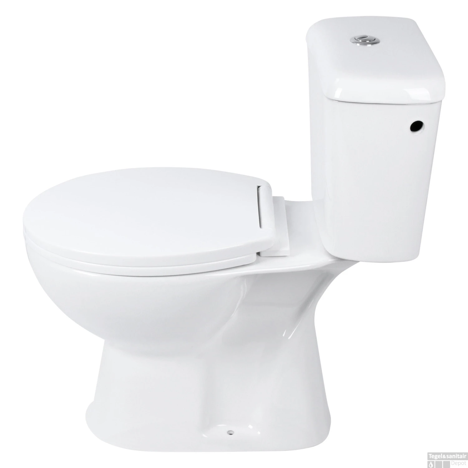 Toiletpot Differnz Staand Met AO Uitgang Inclusief Toiletbril Wit 4 Toiletpot Differnz Staand Met AO Uitgang Inclusief Toiletbril Wit - Afbeelding 2