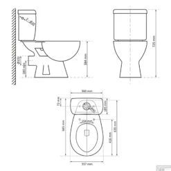 Toiletpot Differnz Staand Met PK Uitgang Inclusief Toiletbril Wit -Geberiter Meubels Geschaft 8712793562413 toiletpot differnz staand met pk uitgang inclusief toiletbril wit 4