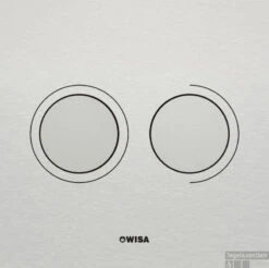 Wisa Luga Luga Aluminium Bedieningsplaat Dualflush Naturel