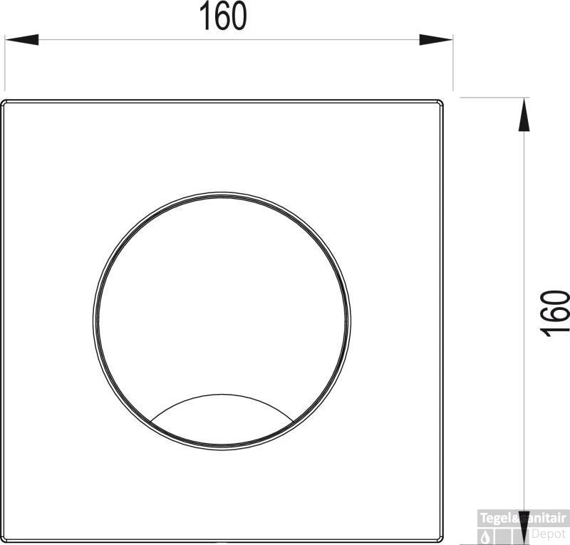 Wisa Maro Afdekplaat Met Spoelonderbreking Chroom 4 Wisa Maro Afdekplaat Met Spoelonderbreking Chroom - Afbeelding 2