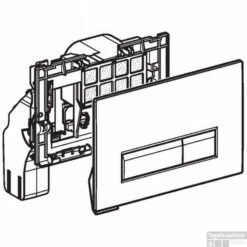 Geberit Sigma 40 Bedieningsplaat Duofresh M/geurafzuigingsset+blokjeshouder Glas Zwart-aluminium -Geberiter Meubels Geschaft 92552